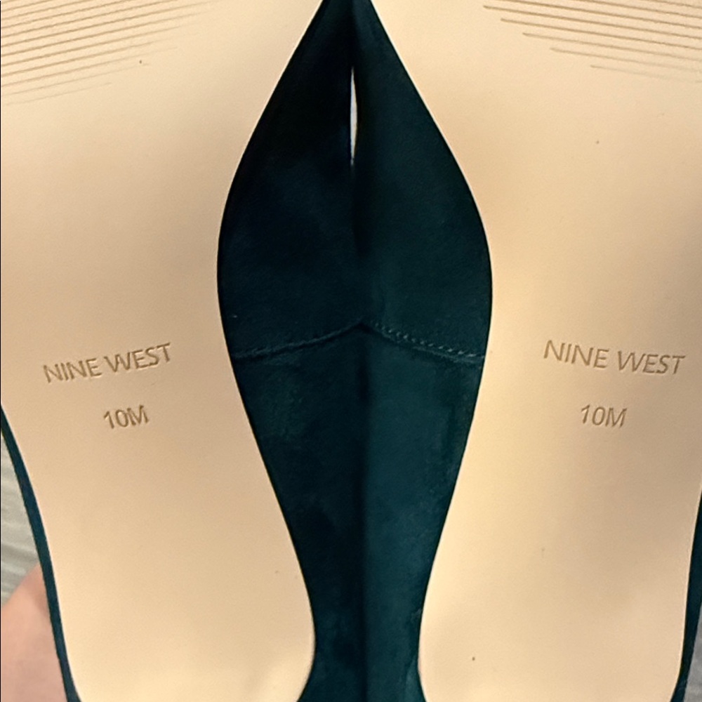 Nine West Oraye Dark Green Stiletto Pumps Sz 10 M - Picture 12 of 14